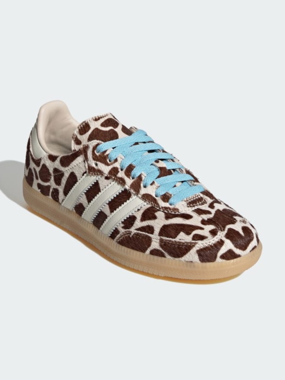 adidas samba calf hair Giraffe Print Sneakers Brown & Cream BNWT RARE LUXURY - Picture 3 of 9